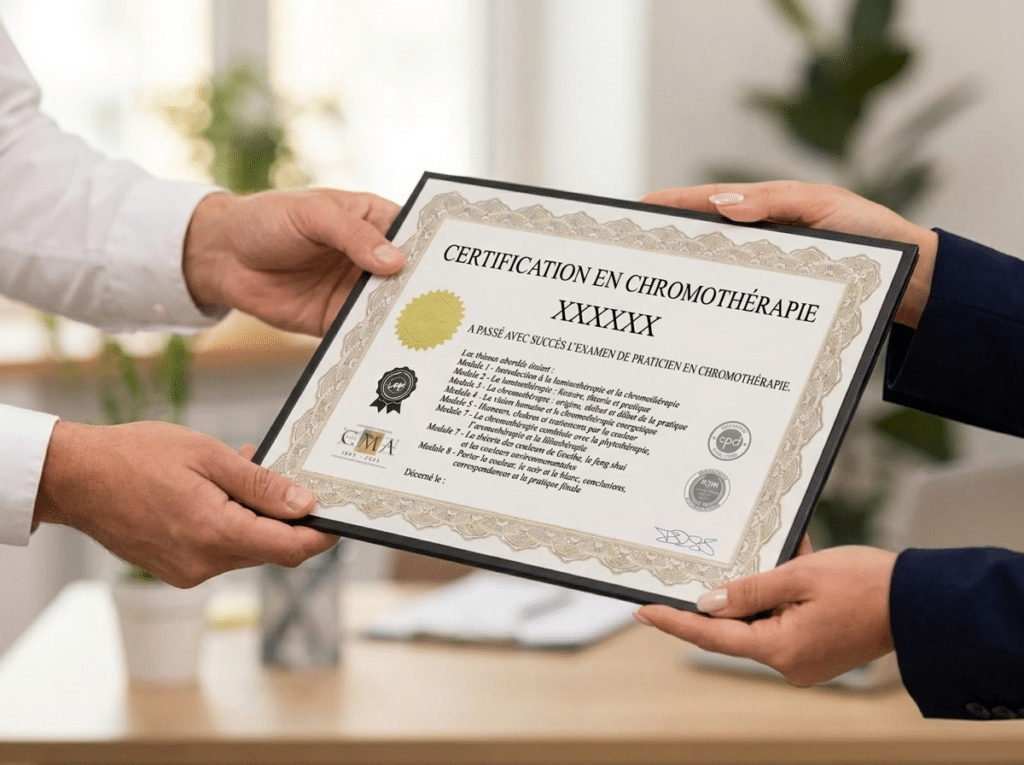 attestation chromothérapie 4 3